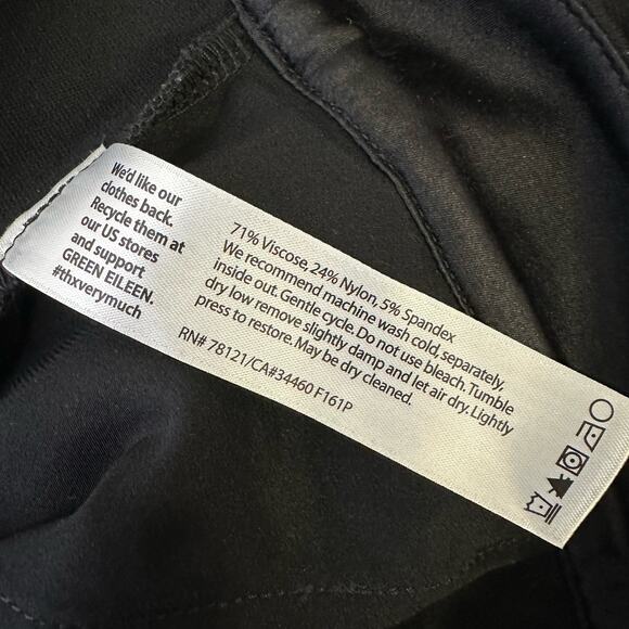 Eileen Fisher Womens size XS Wide Leg Crop Pant Black System Minimalist - Picture 8 of 8